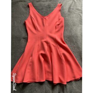SUZY SHIER | Coral Fit & Flare Dress